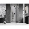 Mexen Lunar sprchové dveře otočné pravé 95 cm, transparentní, kartáčovaná gun gray - 834-095-000-66-00-P