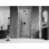 Mexen Lunar sprchové dveře otočné pravé 95 cm, transparentní, kartáčovaná gun gray - 834-095-000-66-00-P