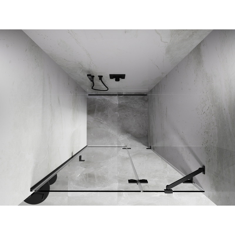 Mexen Lunar sprchové dveře otočné pravé 95 cm, transparentní, kartáčovaná gun gray - 834-095-000-66-00-P
