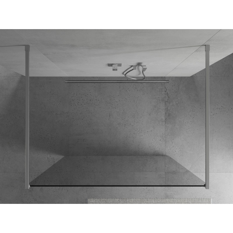 Mexen Kioto volně stojící sprchová zástěna 130 x 200 cm, transparentní 8 mm, chrom - 800-130-002-01-00