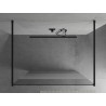 Mexen Kioto Samostatná sprchová stěna 140 x 200 cm, průhledná/mat 8 mm, černá - 800-140-002-70-35