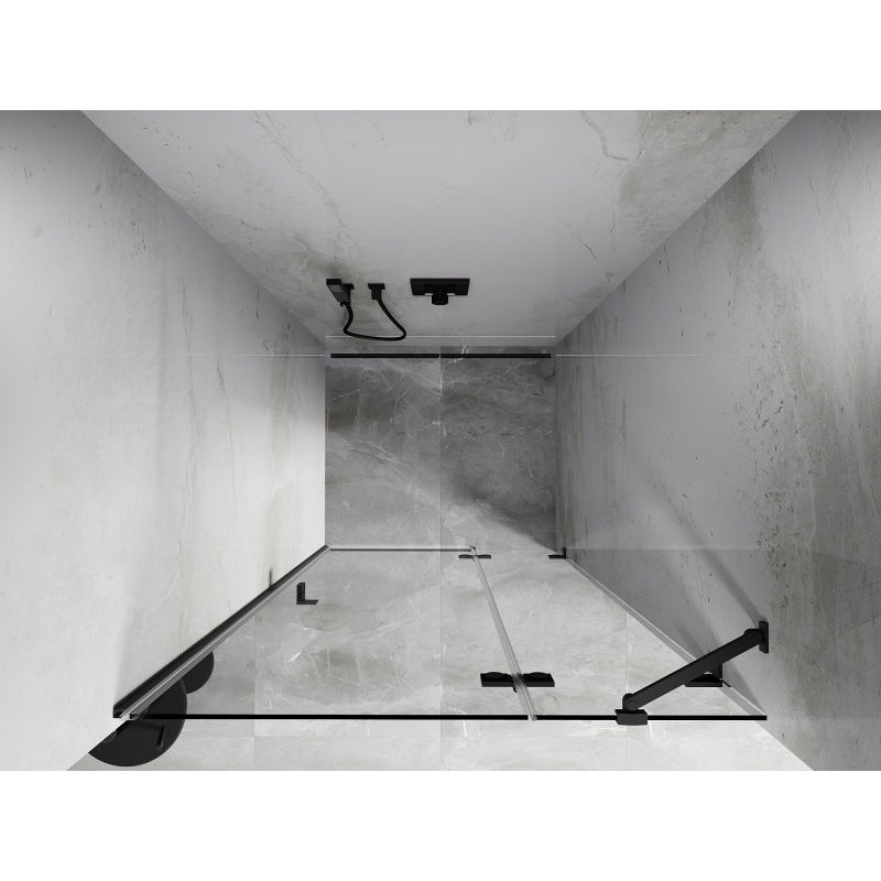 Mexen Lunar sprchové dveře otočné pravé 115 cm, transparentní, gun metal - 834-115-000-95-00-P