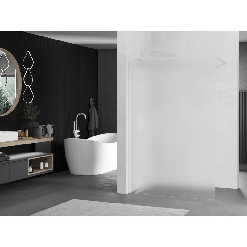 Mexen Kioto sprchová stěna Walk-in 80 x 200 cm, matná 8 mm, bílá - 800-080-101-20-30