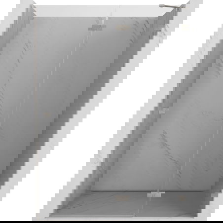 Mexen Lunar sprchové dveře otevírací pravé 130 cm, transparentní, kartáčovaný nikl - 834-130-000-97-00-P