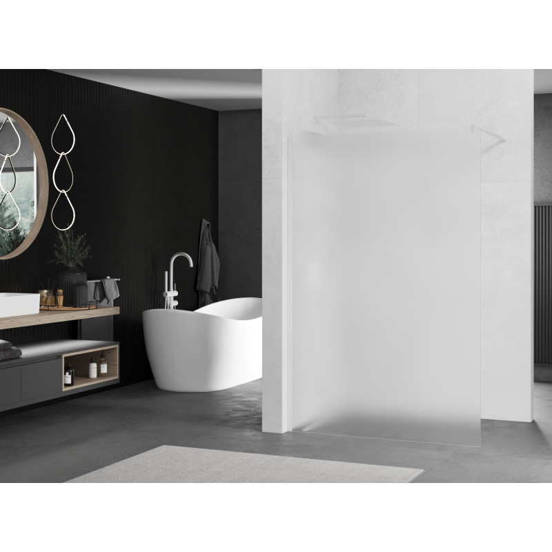 Mexen Kioto sprchová stěna Walk-in 110 x 200 cm, matné 8 mm, bílá - 800-110-101-20-30