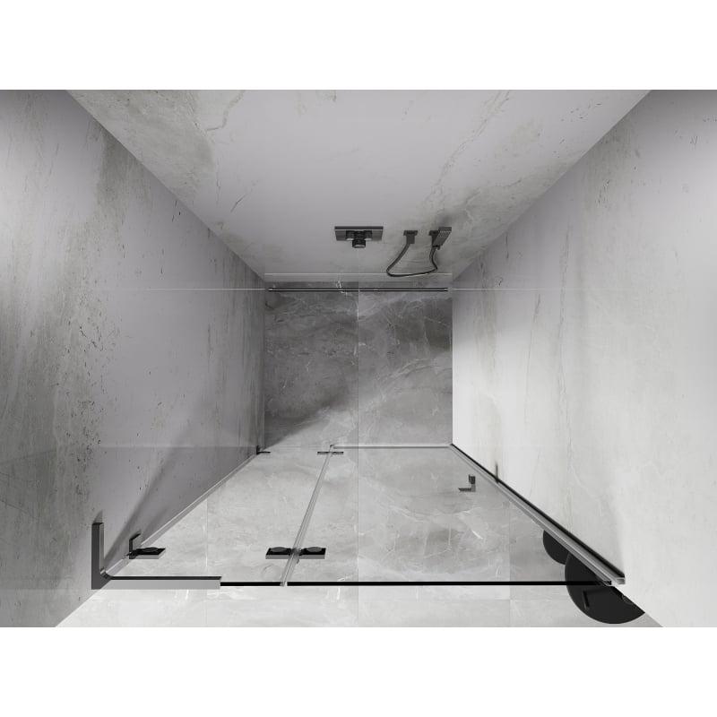 Mexen Lunar L levé sprchové dveře 90 cm, transparentní, chrom - 834L-090-000-01-00-L