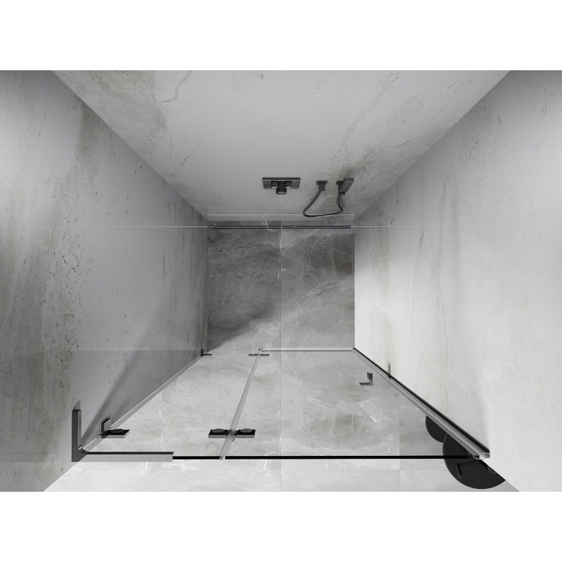 Mexen Lunar L sprchové dveře otočné levé 115 cm, transparentní, chrom - 834L-115-000-01-00-L