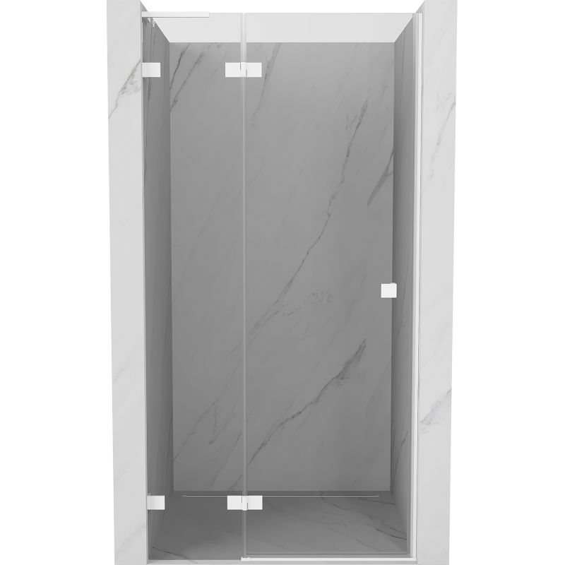Mexen Lunar L sprchové dveře otevírací levé 95 cm, transparentní, bílé - 834L-095-000-20-00-L