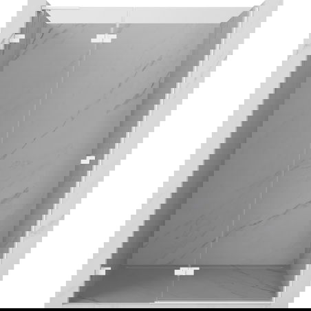 Mexen Lunar L sprchové dveře jednokřídlé levé 130 cm, transparentní, bílé - 834L-130-000-20-00-L