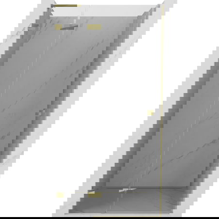 Mexen Lunar L sprchové dveře výklopné levé 95 cm, transparentní, zlaté - 834L-095-000-50-00-L