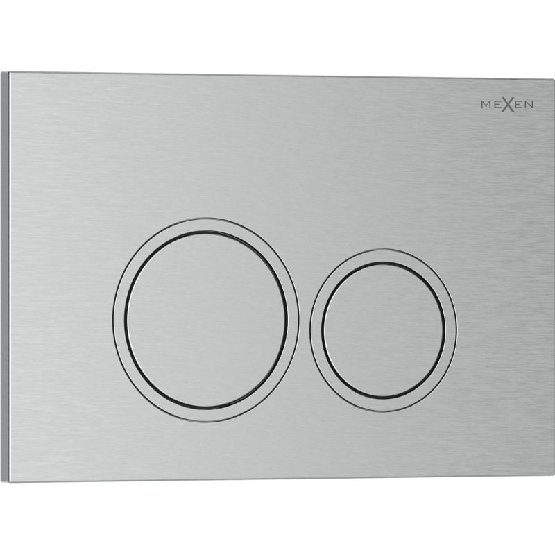 Mexen Tex 01 splachovací tlačítko, kartáčovaný nikl - 6101-10