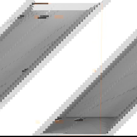 Mexen Lunar L sprchové dveře otevíravé levé 70 cm, transparentní, růžové zlato - 834L-070-000-60-00-L