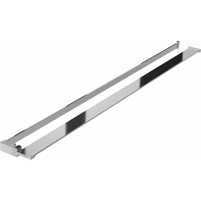 Mexen polička ke sprchové stěně s relingem na ručníky, chrom - 800-02-01