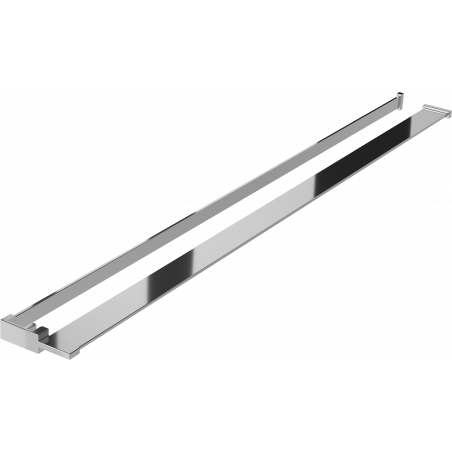 Mexen polička ke sprchové stěně s relingem na ručníky, chrom - 800-02-01