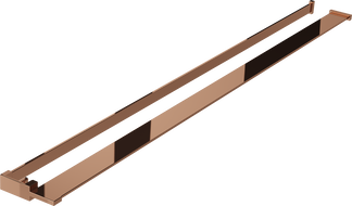 Mexen polička pro sprchovou stěnu s reliéfem na ručníky, růžové zlato - 800-02-60