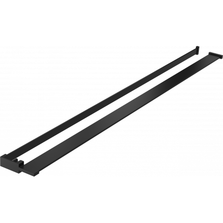 Mexen police ke sprchové stěně s relingem na ručníky, černá - 800-02-70