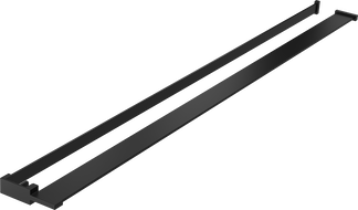 Mexen police ke sprchové stěně s relingem na ručníky, černá - 800-02-70