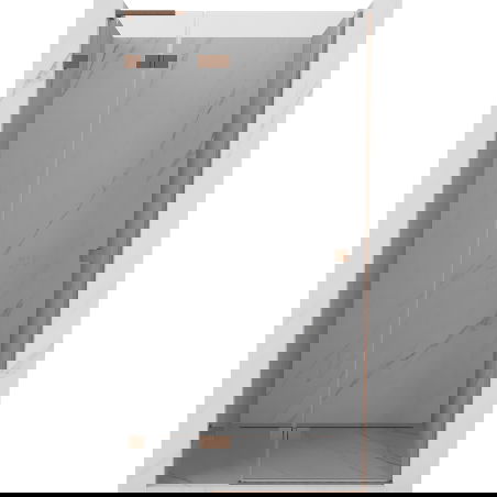 Mexen Lunar L sprchové dveře otevírací levé 120 cm, transparentní, kartáčovaná měď - 834L-120-000-65-00-L