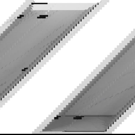 Mexen Lunar L sprchové dveře výkyvné levé 110 cm, transparentní, černé - 834L-110-000-70-00-L