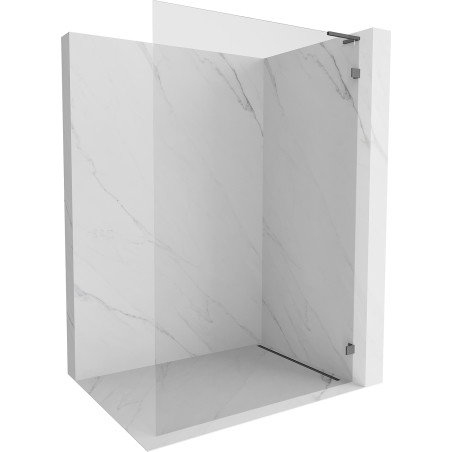 Mexen Lunar L sprchová stěna Walk-in pravá 110 x 200 cm, transparentní 8 mm, gun šedá kartáčovaná