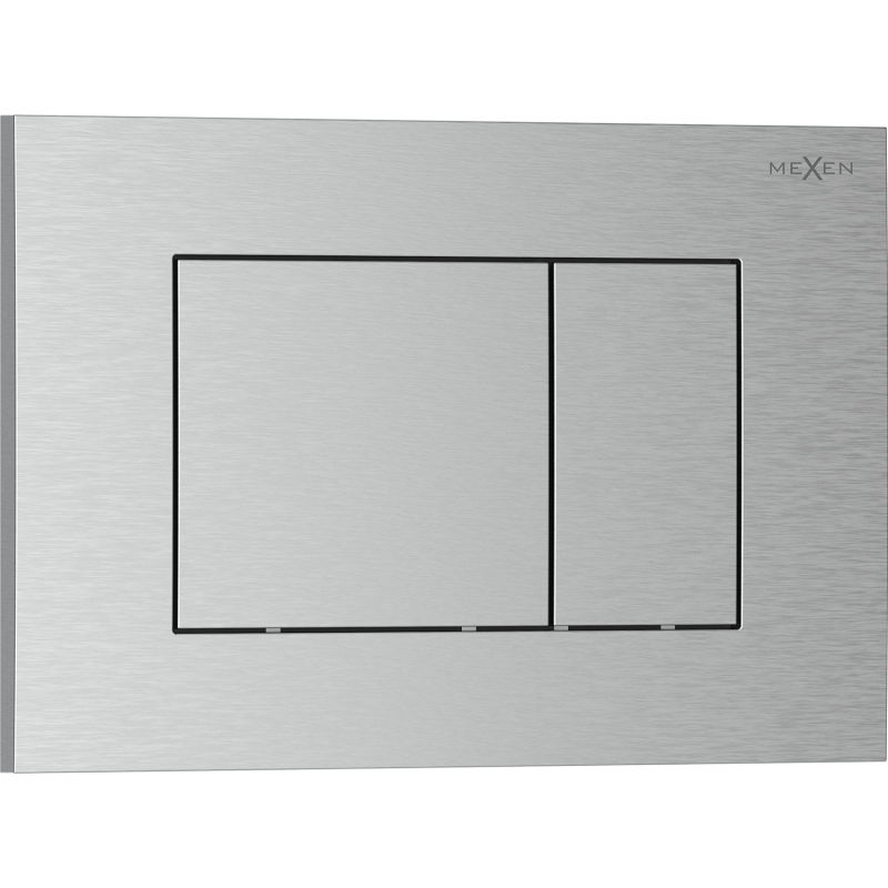 Mexen Tex 02 tlačítko splachovací, kartáčovaný nikl - 6102-10