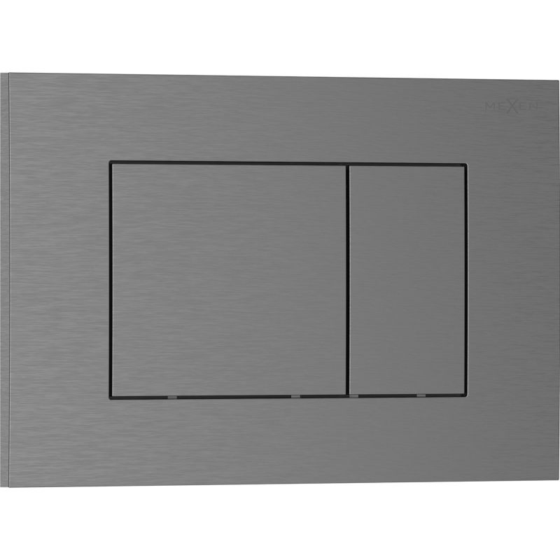 Mexen Tex 02 splachovací tlačítko, kartáčovaná gun gray - 6102-12