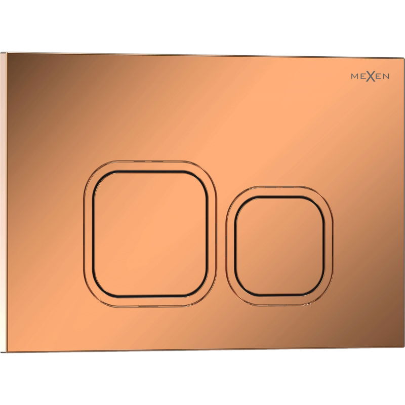 Mexen Tex 03 splachovací tlačítko, lesklé růžové zlato - 6103-09