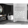 Mexen Kioto sprchová zástěna Walk-in 120 x 200 cm, bílý vzor 8 mm, bílá - 800-120-101-20-85