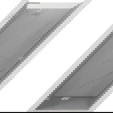 Mexen Lunar L sprchové dveře výklopné levé 80 cm, transparentní, kartáčovaný nikl - 834L-080-000-97-00-L