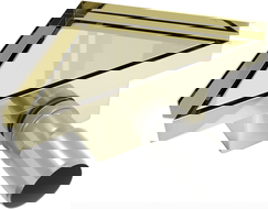 Mexen Flat-T M13 podlahový vpust trojúhelníkový 20 x 20 cm, zlatý - 1510320