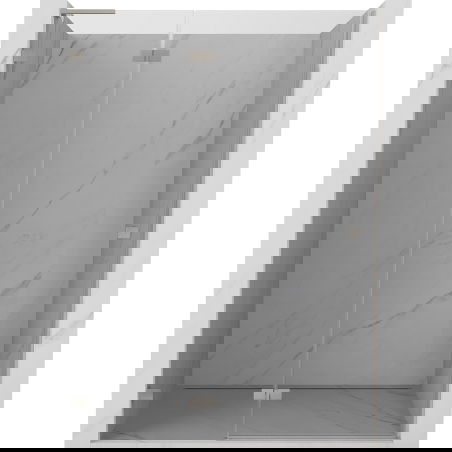 Mexen Lunar L sprchové dveře křídlové levé 130 cm, transparentní, kartáčovaný nikl - 834L-130-000-97-00-L