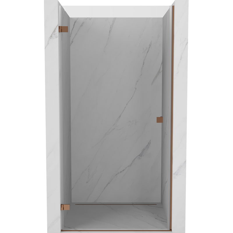 Mexen Lunar-B sprchové dveře otočné levé 85 cm, transparentní, růžové zlato - 832-085-000-60-00-L