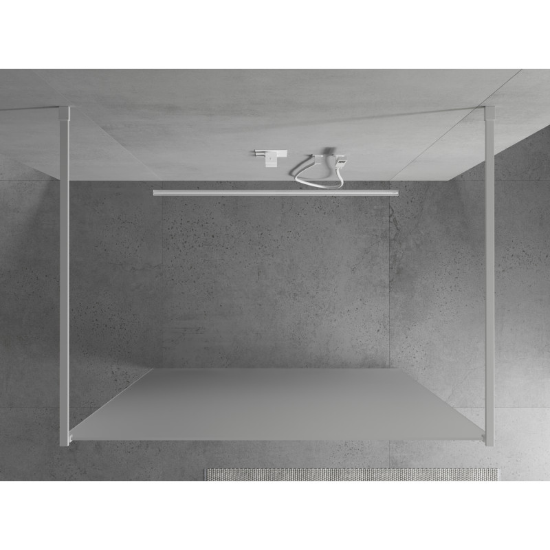 Mexen Kioto volně stojící sprchová zástěna 120 x 200 cm, matná 8 mm, bílá - 800-120-002-20-30
