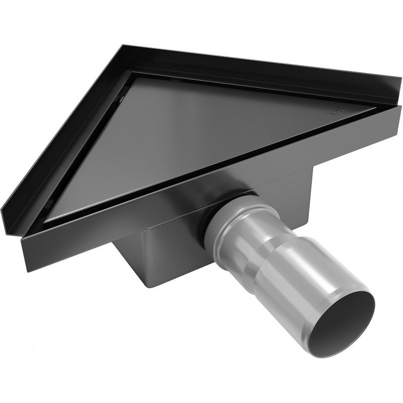Mexen Flat-T M13 podlahová vpusť trojúhelníková 20 x 20 cm, černá - 1710320