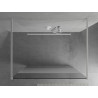 Mexen Kioto volně stojící sprchová stěna 100 x 200 cm, transparentní/matná 8 mm, bílá - 800-100-002-20-35
