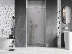 Mexen Lunar L sprchové dveře výklopné pravé 105 cm, průhledné, chrom - 834L-105-000-01-00-P