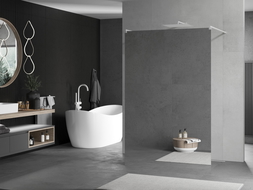 Mexen Kioto volně stojící sprchová stěna 100 x 200 cm, zrcadlo 8 mm, bílá - 800-100-002-20-50