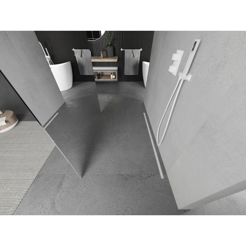 Mexen Kioto samostatná sprchová stěna 120 x 200 cm, zrcadlo 8 mm, bílá - 800-120-002-20-50