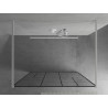 Mexen Kioto volně stojící sprchová stěna 100 x 200 cm, černý vzor 8 mm, bílá - 800-100-002-20-78