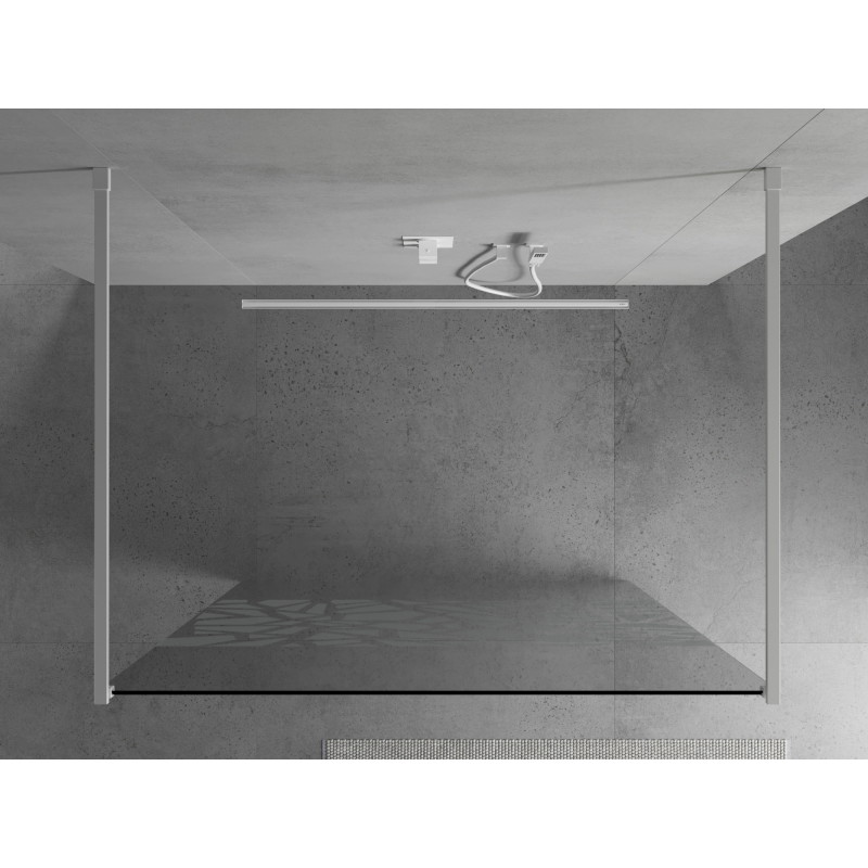 Mexen Kioto volně stojící sprchová stěna 100 x 200 cm, bílý vzor 8 mm, bílá - 800-100-002-20-85