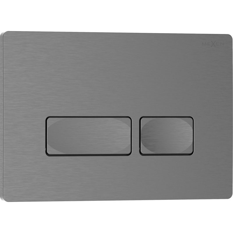 Mexen Tex 04 splachovací tlačítko, gun gray kartáčovaný - 6104-12