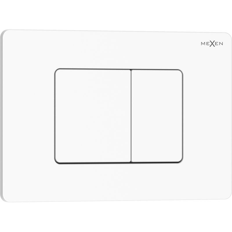 Mexen Tex 05 splachovací tlačítko nerezová ocel, bílý lesk - 6105-01