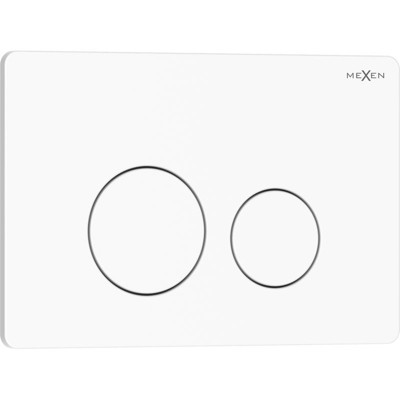 Mexen Tex 06 tlačítko splachovací nerezová ocel, bílý lesklý - 6106-01