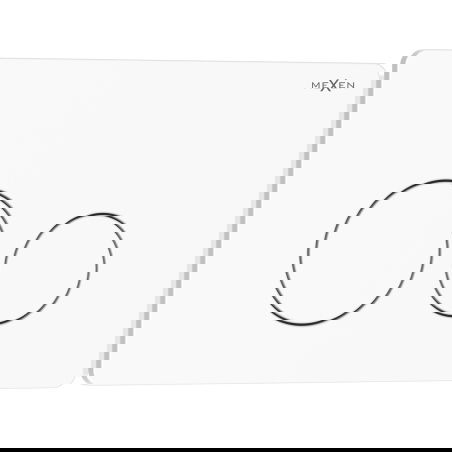 Mexen Tex 06 tlačítko splachovací nerezová ocel, bílý lesklý - 6106-01