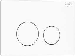 Mexen Tex 06 tlačítko splachovací nerezová ocel, bílý lesklý - 6106-01