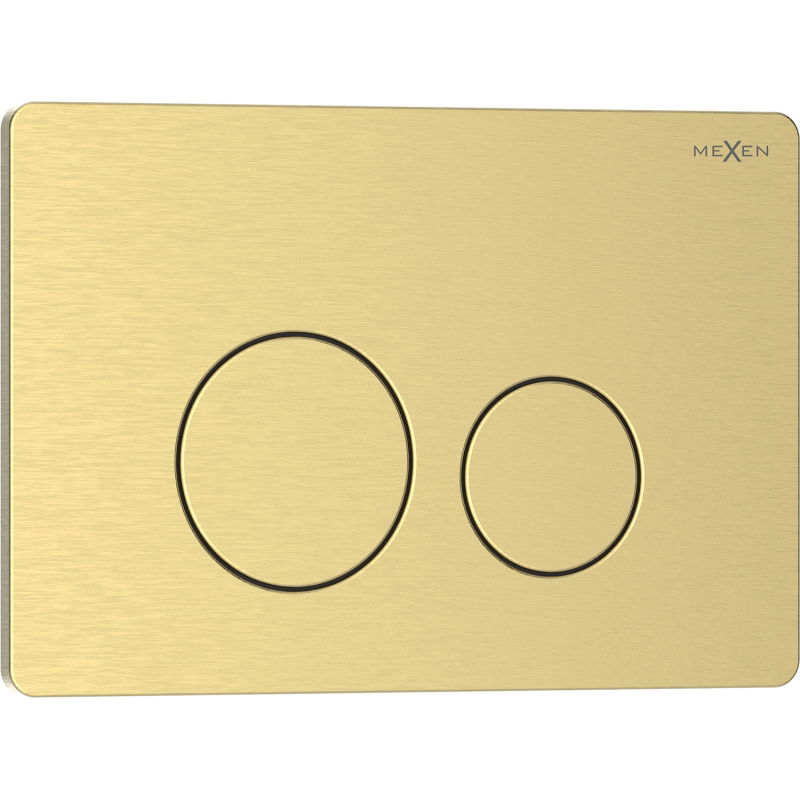 Mexen Tex 06 tlačítko splachování nerezová ocel, zlatá kartáčovaná - 6106-11
