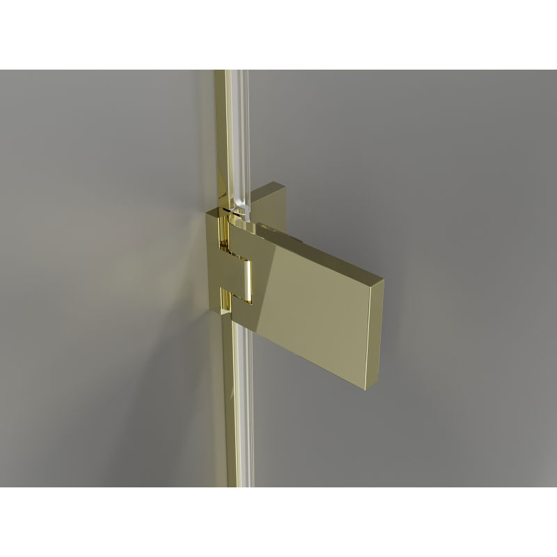 Mexen Lunar-F sprchové dveře skládací levé 85 cm, průhledné, zlaté - 836-085-000-50-00-L