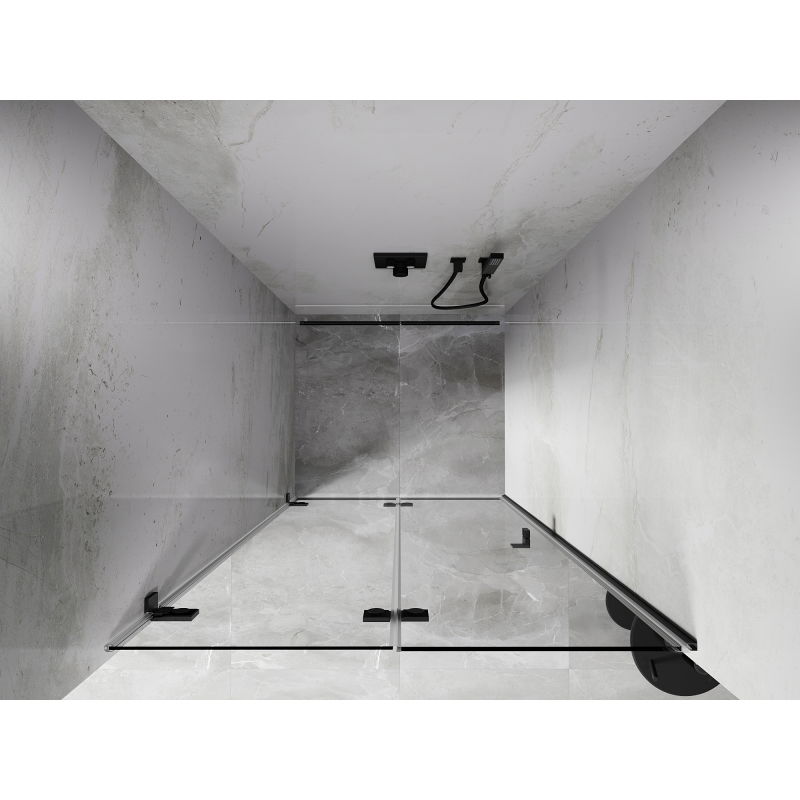 Mexen Lunar-F sprchové dveře skládací levé 65 cm, transparentní, kartáčovaný gun gray - 836-065-000-66-00-L