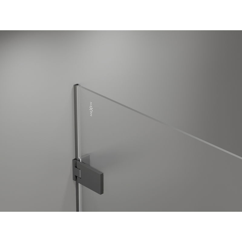Mexen Lunar-F skládací sprchové dveře levé 65 cm, transparentní, gun metal - 836-065-000-95-00-L