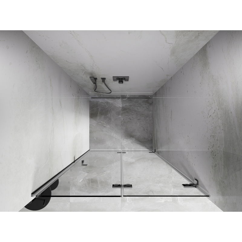 Mexen Lunar-F skládací sprchové dveře pravé 90 cm, transparentní, chrom - 836-090-000-01-00-P